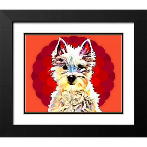 Pop Dog II Black Modern Wood Framed Art Print with Double Matting by Curinga, Kim