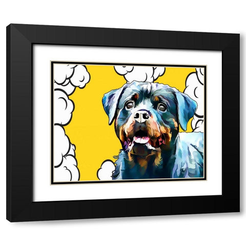 Pop Dog III Black Modern Wood Framed Art Print with Double Matting by Curinga, Kim