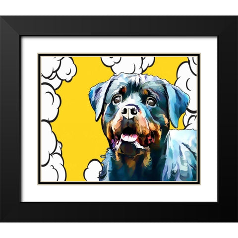 Pop Dog III Black Modern Wood Framed Art Print with Double Matting by Curinga, Kim
