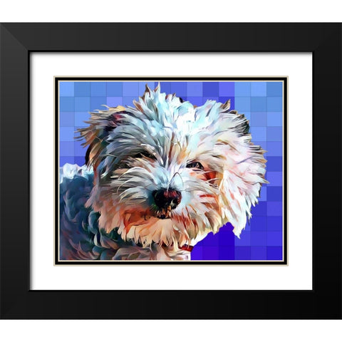 Pop Dog V Black Modern Wood Framed Art Print with Double Matting by Curinga, Kim