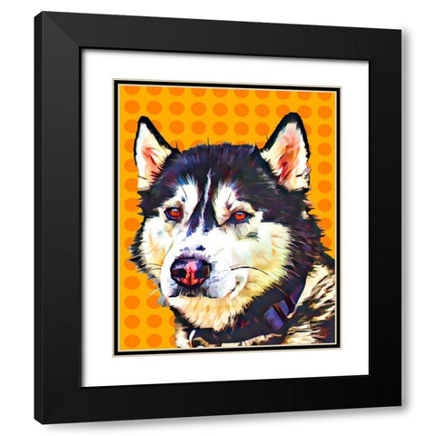Pop Dog XII Black Modern Wood Framed Art Print with Double Matting by Curinga, Kim