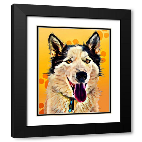 Pop Dog XIII Black Modern Wood Framed Art Print with Double Matting by Curinga, Kim