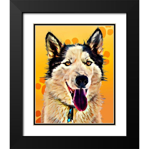 Pop Dog XIII Black Modern Wood Framed Art Print with Double Matting by Curinga, Kim