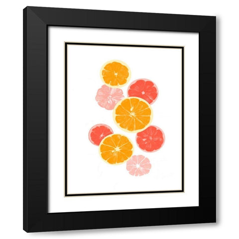 Festive Fruit I Black Modern Wood Framed Art Print with Double Matting by Caroline, Emma