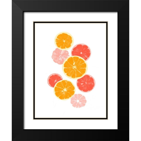 Festive Fruit I Black Modern Wood Framed Art Print with Double Matting by Caroline, Emma