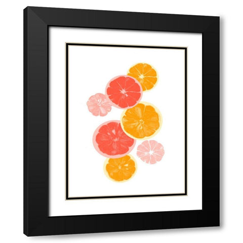 Festive Fruit II Black Modern Wood Framed Art Print with Double Matting by Caroline, Emma