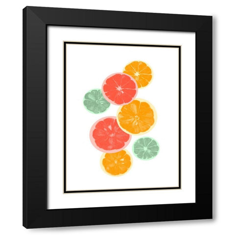 Festive Fruit IV Black Modern Wood Framed Art Print with Double Matting by Caroline, Emma