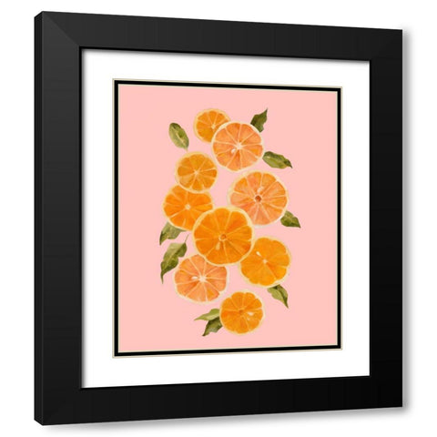 Spring Citrus I Black Modern Wood Framed Art Print with Double Matting by Caroline, Emma