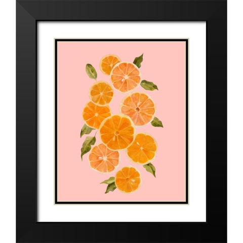 Spring Citrus I Black Modern Wood Framed Art Print with Double Matting by Caroline, Emma