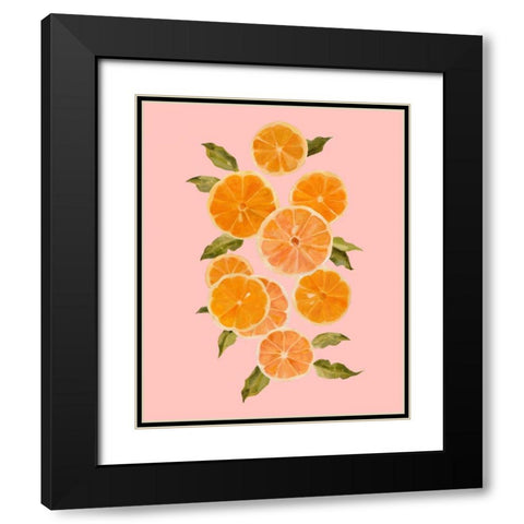 Spring Citrus II Black Modern Wood Framed Art Print with Double Matting by Caroline, Emma