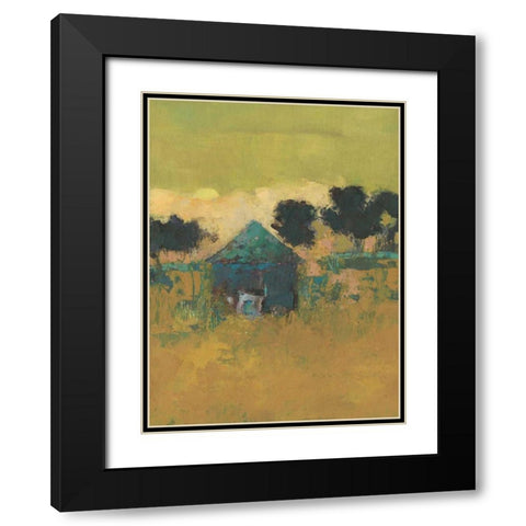 Keezletown Barn Black Modern Wood Framed Art Print with Double Matting by Jachimiec, Sue