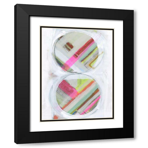 Art in Whites I Black Modern Wood Framed Art Print with Double Matting by Bellissimo Art