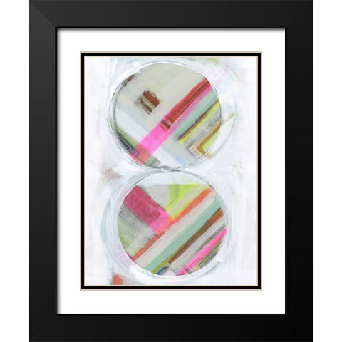 Art in Whites I Black Modern Wood Framed Art Print with Double Matting by Bellissimo Art