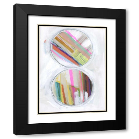 Art in Whites II Black Modern Wood Framed Art Print with Double Matting by Bellissimo Art