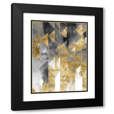 Gilt Reflections II Black Modern Wood Framed Art Print with Double Matting by Zarris, Chariklia