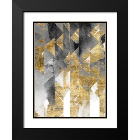 Gilt Reflections II Black Modern Wood Framed Art Print with Double Matting by Zarris, Chariklia