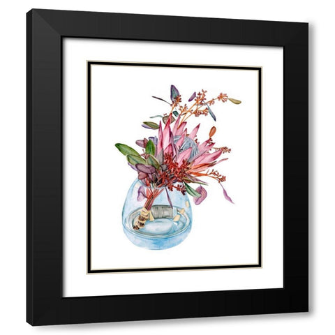 Awaken Protea I Black Modern Wood Framed Art Print with Double Matting by Wang, Melissa