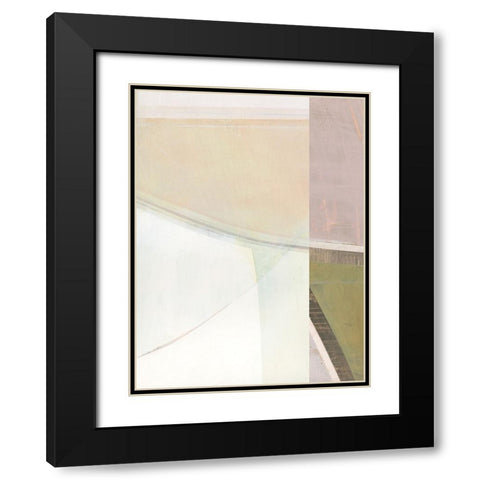 Pastel Bisects II Black Modern Wood Framed Art Print with Double Matting by Bellissimo Art