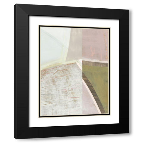 Pastel Bisects III Black Modern Wood Framed Art Print with Double Matting by Bellissimo Art