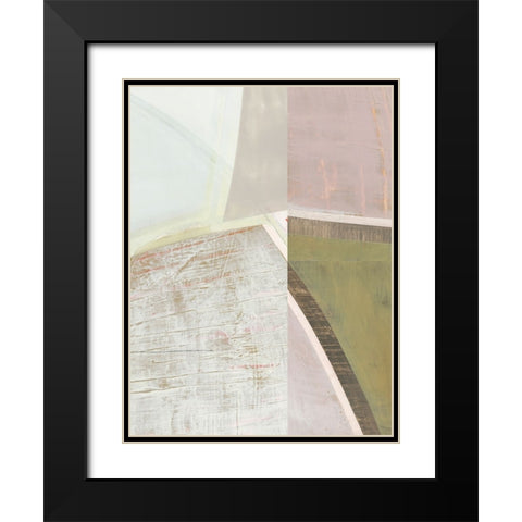 Pastel Bisects III Black Modern Wood Framed Art Print with Double Matting by Bellissimo Art