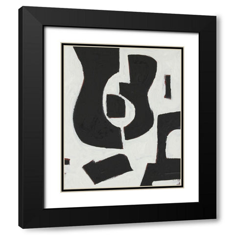 Six String II Black Modern Wood Framed Art Print with Double Matting by Delamater, Rob