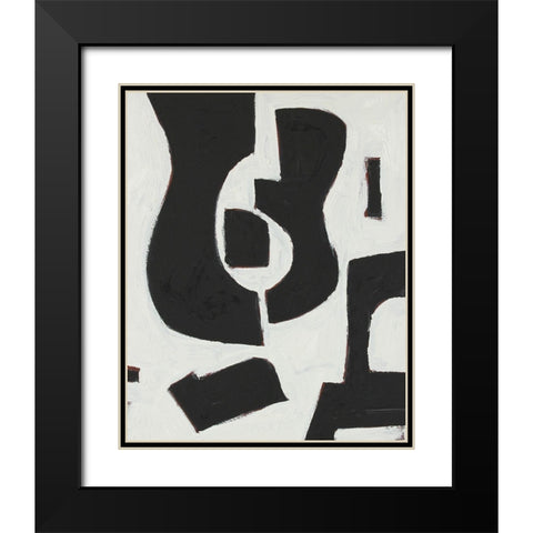 Six String II Black Modern Wood Framed Art Print with Double Matting by Delamater, Rob