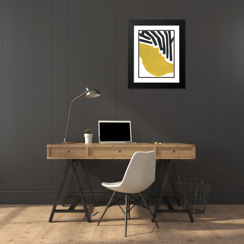 Color Block Maze VIII Black Modern Wood Framed Art Print with Double Matting by Vess, June Erica