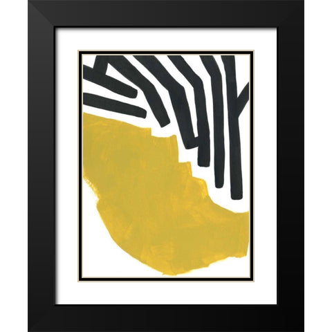 Color Block Maze VIII Black Modern Wood Framed Art Print with Double Matting by Vess, June Erica