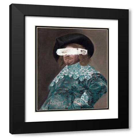 Masked Master II Black Modern Wood Framed Art Print with Double Matting by Studio W