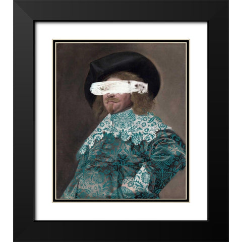 Masked Master II Black Modern Wood Framed Art Print with Double Matting by Studio W