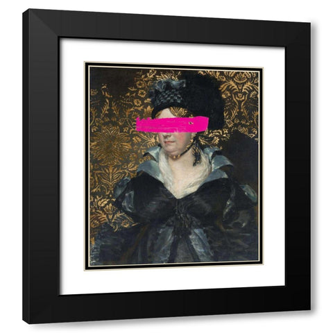 Masked Master IV Black Modern Wood Framed Art Print with Double Matting by Studio W