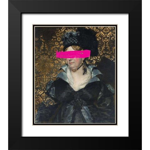 Masked Master IV Black Modern Wood Framed Art Print with Double Matting by Studio W