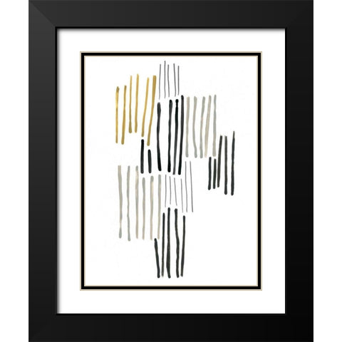 Ley Lines IV Black Modern Wood Framed Art Print with Double Matting by Vess, June Erica