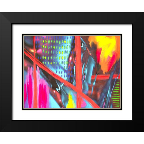 Color Crush I Black Modern Wood Framed Art Print with Double Matting by Stramel, Renee W.