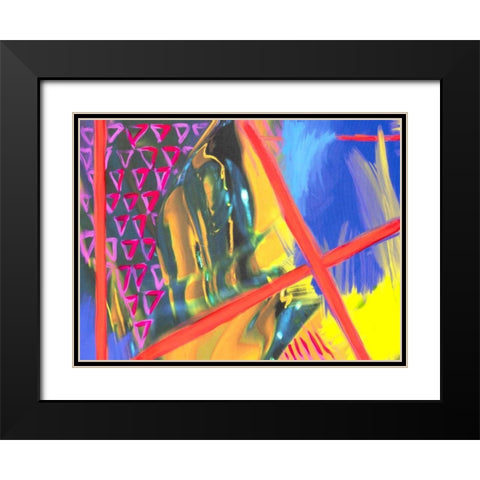 Color Crush II Black Modern Wood Framed Art Print with Double Matting by Stramel, Renee W.