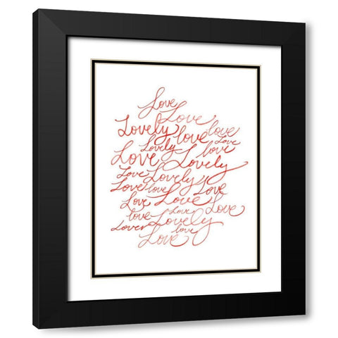 Lots of Love I Black Modern Wood Framed Art Print with Double Matting by Popp, Grace