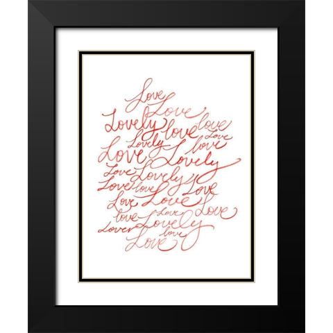 Lots of Love I Black Modern Wood Framed Art Print with Double Matting by Popp, Grace