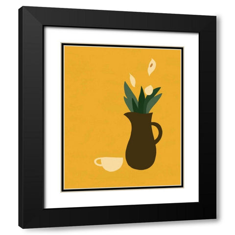 Mod Peace Lily I Black Modern Wood Framed Art Print with Double Matting by Green, Jacob