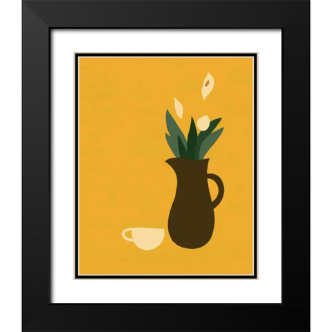 Mod Peace Lily I Black Modern Wood Framed Art Print with Double Matting by Green, Jacob
