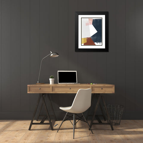 Multi Plane II Black Modern Wood Framed Art Print with Double Matting by Vess, June Erica