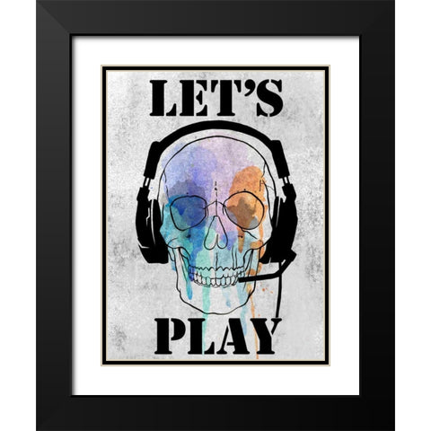 Skull Games I Black Modern Wood Framed Art Print with Double Matting by Warren, Annie