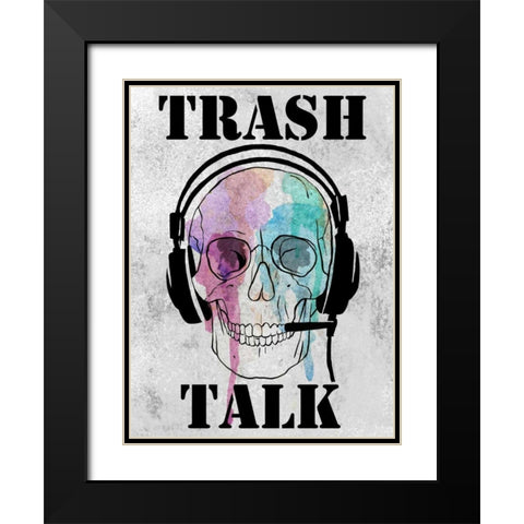 Skull Games II Black Modern Wood Framed Art Print with Double Matting by Warren, Annie