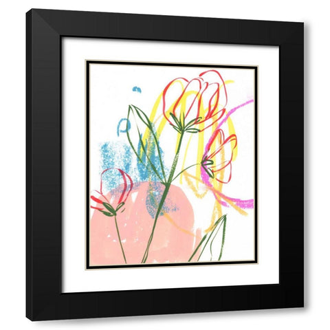 Tulip Formation I Black Modern Wood Framed Art Print with Double Matting by Wang, Melissa