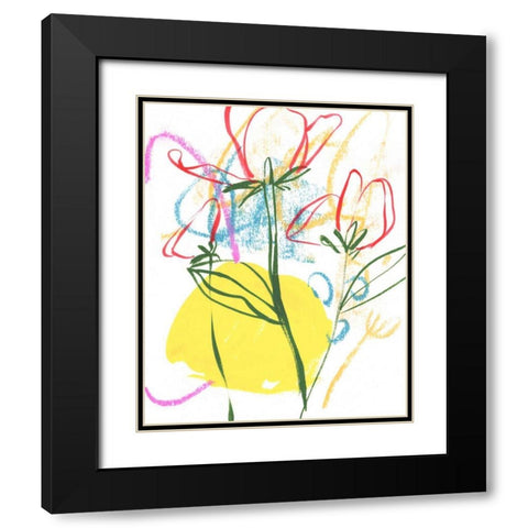 Tulip Formation IV Black Modern Wood Framed Art Print with Double Matting by Wang, Melissa