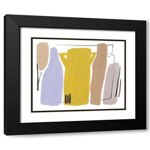 Ceramic Vases II Black Modern Wood Framed Art Print with Double Matting by Wang, Melissa