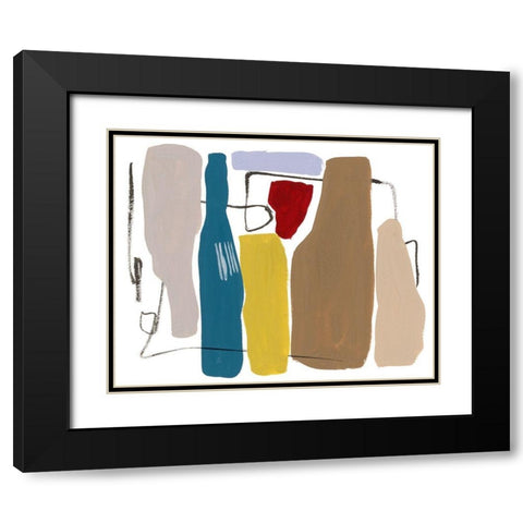 Ceramic Vases III Black Modern Wood Framed Art Print with Double Matting by Wang, Melissa