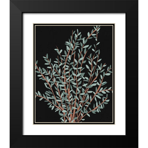 Gunni Eucalyptus I Black Modern Wood Framed Art Print with Double Matting by Wang, Melissa