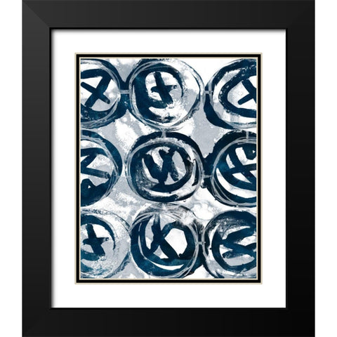 Indigo Memory II Black Modern Wood Framed Art Print with Double Matting by Vess, June Erica