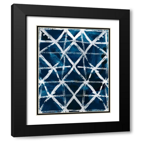 Indigo Memory V Black Modern Wood Framed Art Print with Double Matting by Vess, June Erica