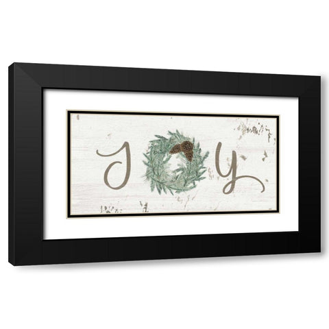 Wreath Sentiments II Black Modern Wood Framed Art Print with Double Matting by Popp, Grace